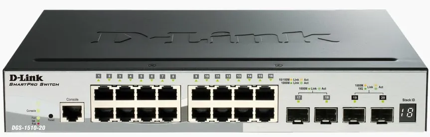 D-Link Switch 16 Porte Gigabit + 2 Porte Sfp + 2 Porte Sfp Smart Managed Stackable - immagine 1