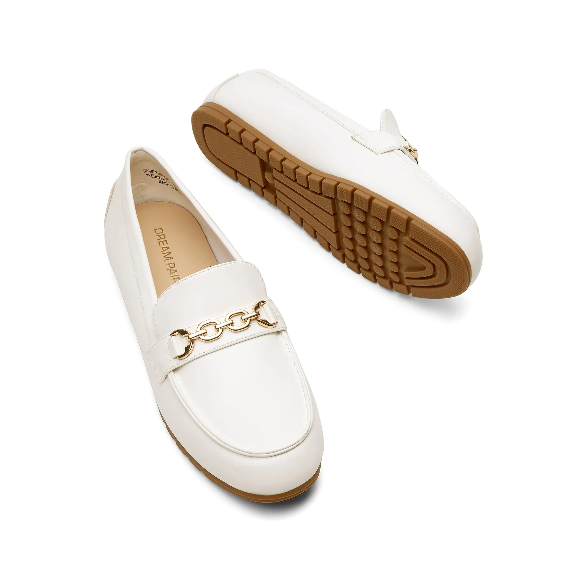 DREAM PAIRS Casual Mocassini Donna,Bianco,36 - immagine 6
