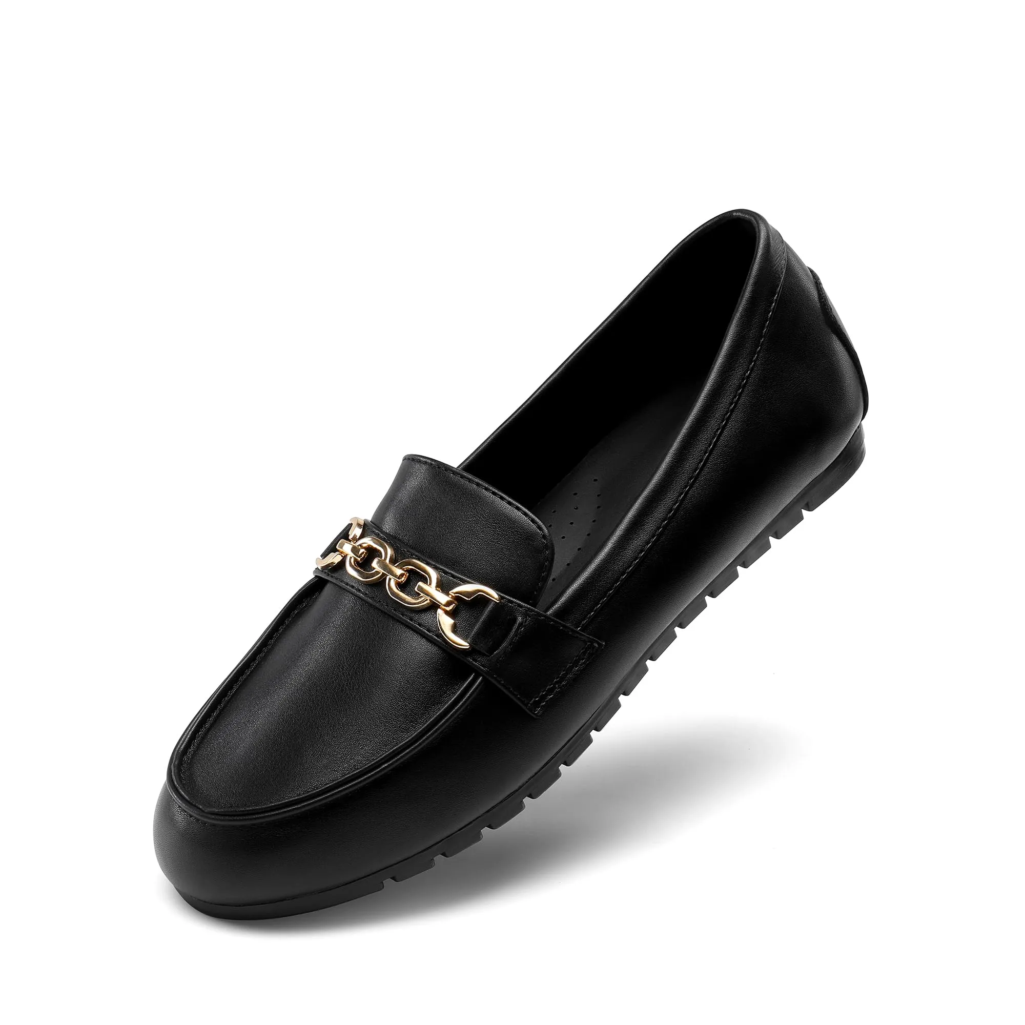 DREAM PAIRS Casual Mocassini Donna,Nero-Pu,40 - immagine 1
