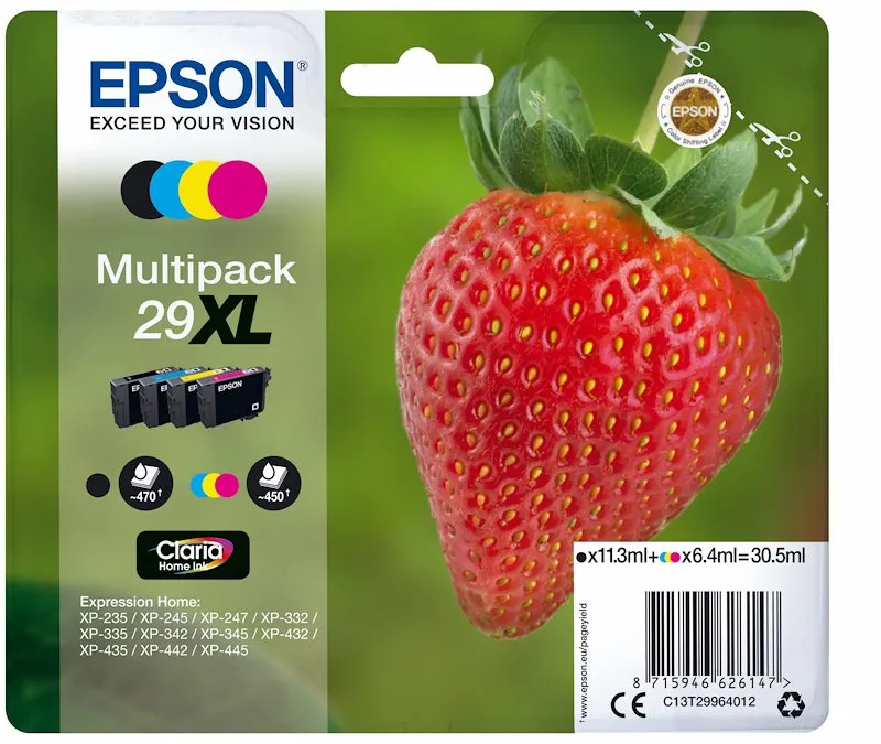 Epson Cartucce Multipack 4 Colori 29XL C13t29964022 - immagine 1
