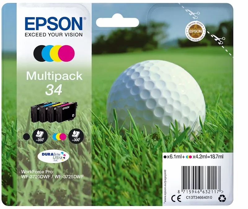 Epson Kit Cartucce 34 Pallina Da Golf Multipack 4 colori - immagine 1