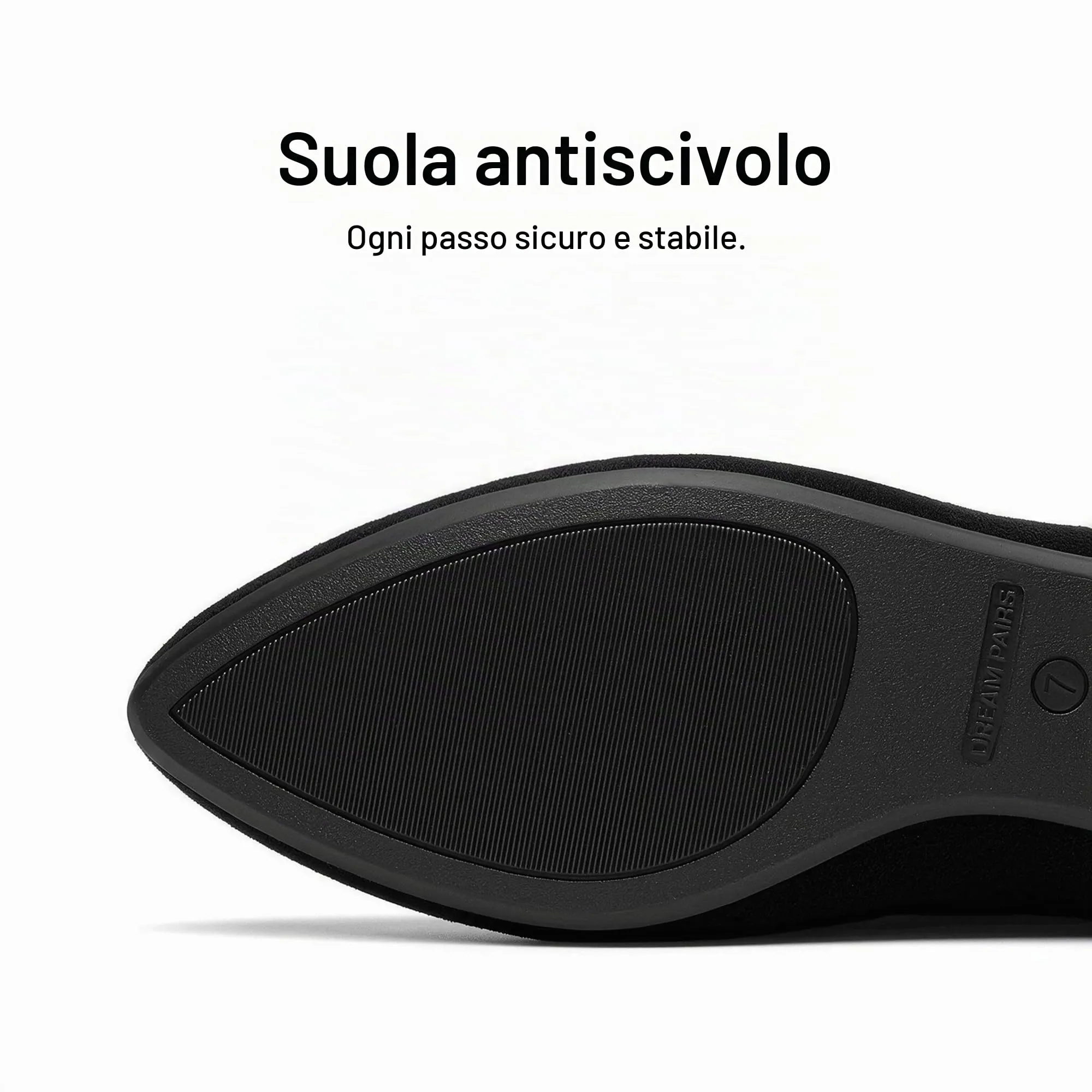 DREAM PAIRS Ballerine Punta Donna Lavoro,Nero,37 - immagine 6