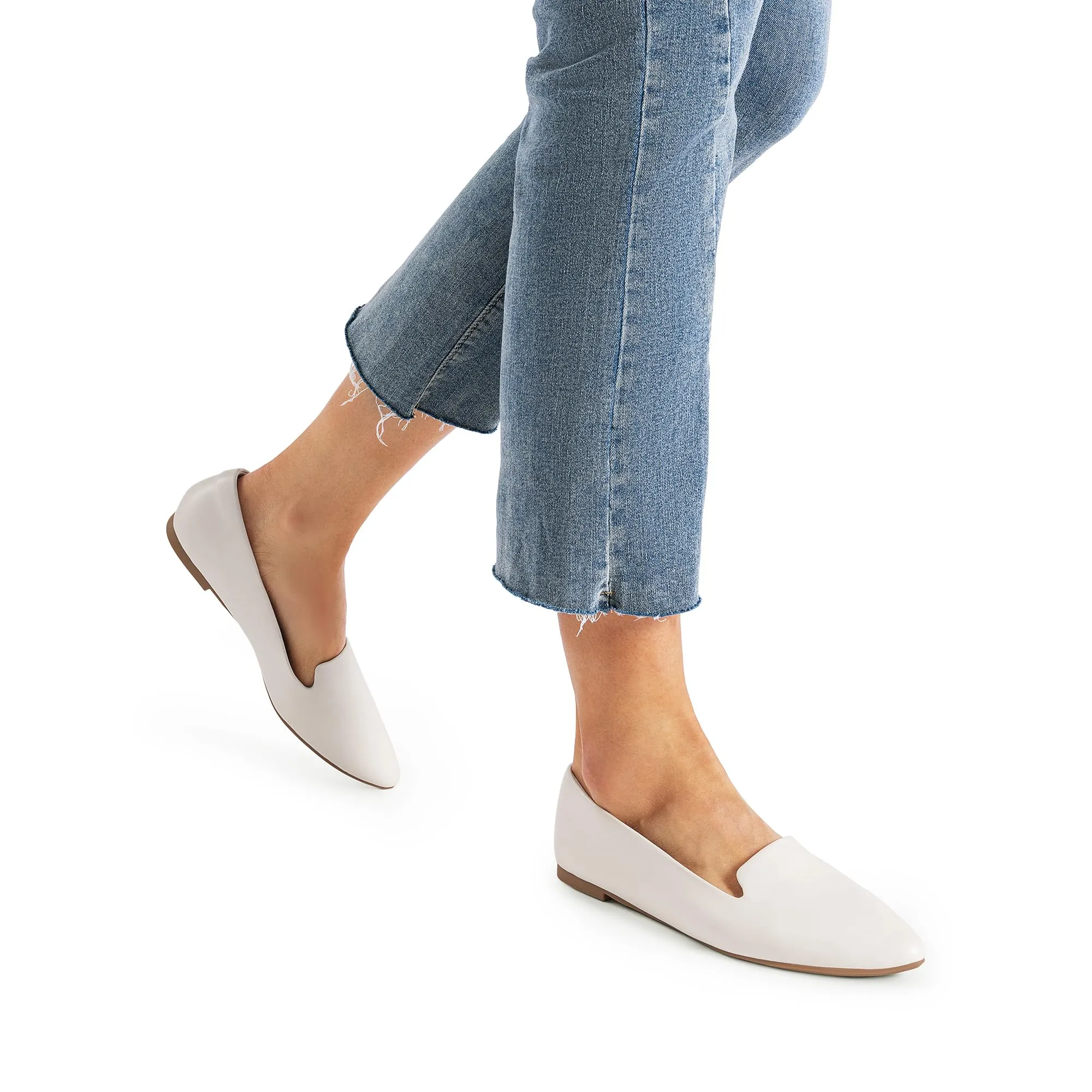 DREAM PAIRS Ballerine Punta Donna Lavoro,Bianco,41 - immagine 2