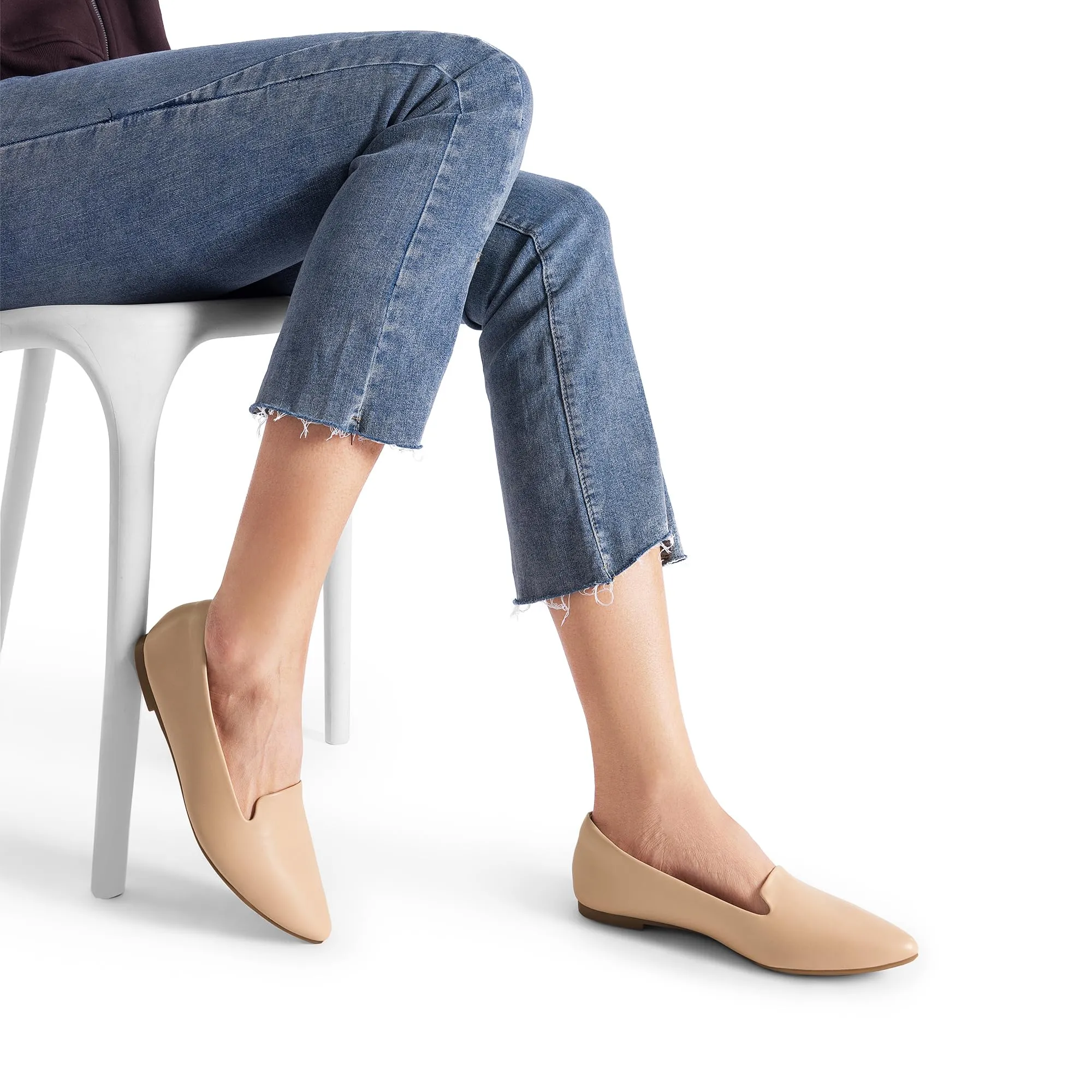 DREAM PAIRS Ballerine Punta Donna Lavoro,Nudo,41 - immagine 6