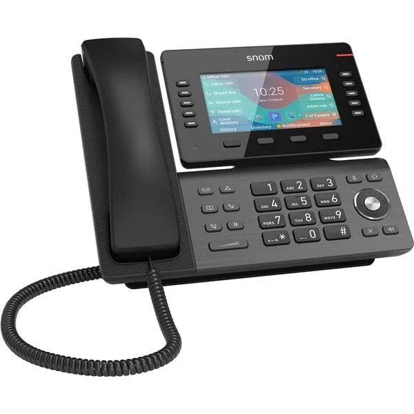 Snom D865 Desk Telephone 5 High-Resolution Color Display Gigabit IPV6 Switch USB Port 9BLF W/4 Pages (36) Wifi Bluetooth 12 Sip Identities 00004536 - immagine 1