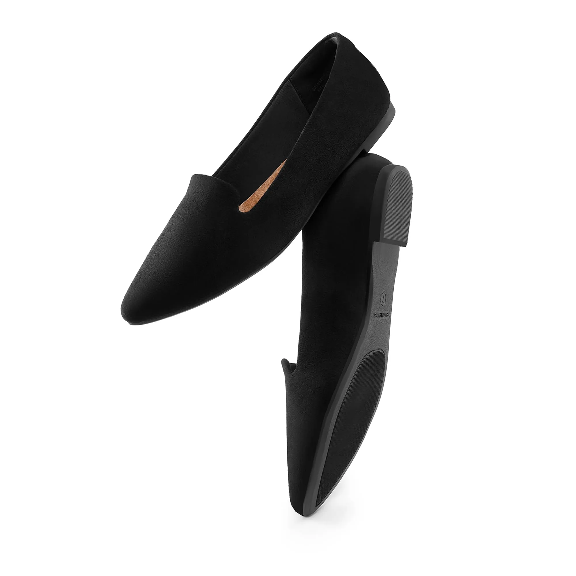 DREAM PAIRS Ballerine Punta Donna Lavoro,Nero,41.5 - immagine 8