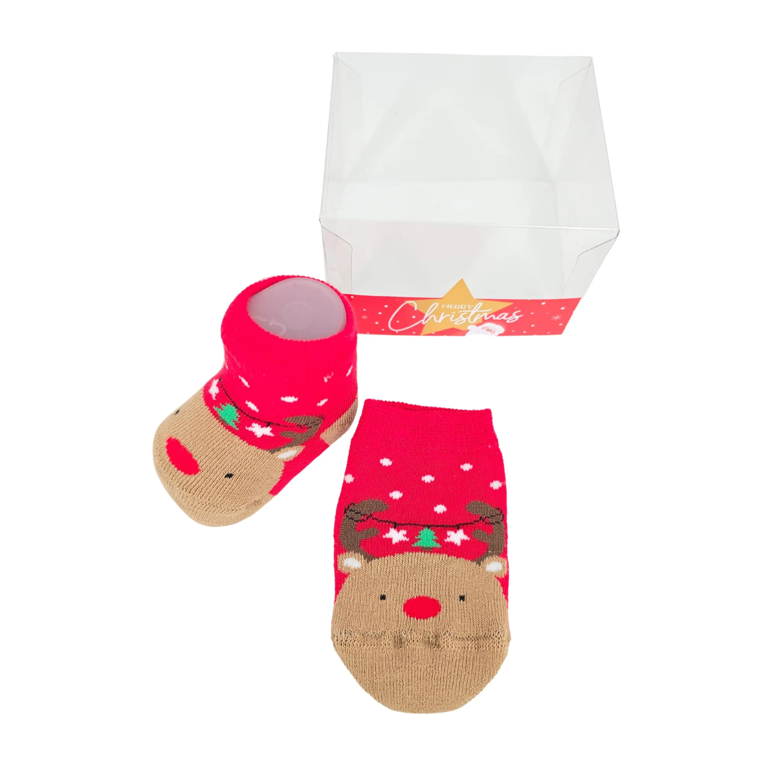 LEON D'ORO Calze Natale Neonato il primo Natale Calzini Regalo Scarpine 0-6 mesi Made in Italy (IT, Età, 0 mesi, 6 mesi, ASS1) - immagine 7