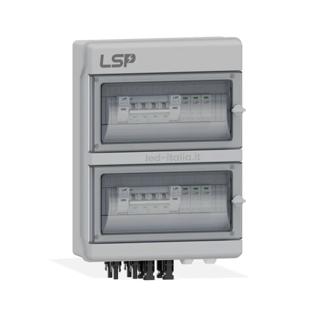 Quadro Di Campo Dc 2 Stringhe 2 Mppt 1000Vdc 16A Con Centralino Ip65 18 Moduli Lsp - immagine 1