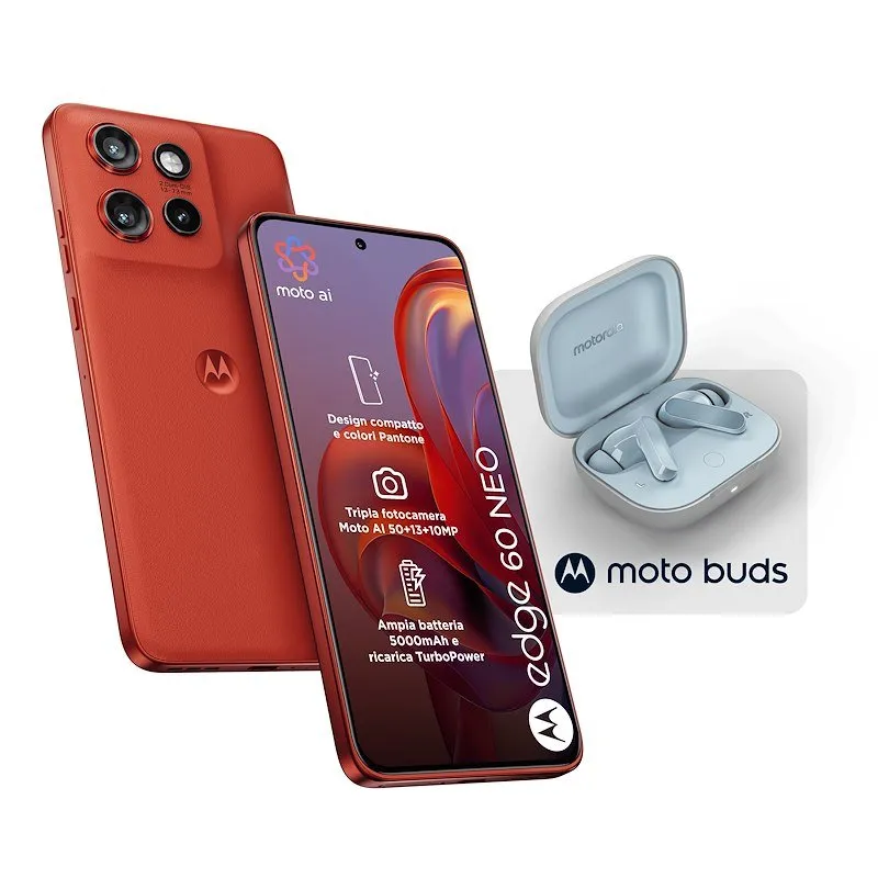 Motorola Smartphone Edge 60 Neo 8/256 GB Poinciana + MOTO BUDS - immagine 1