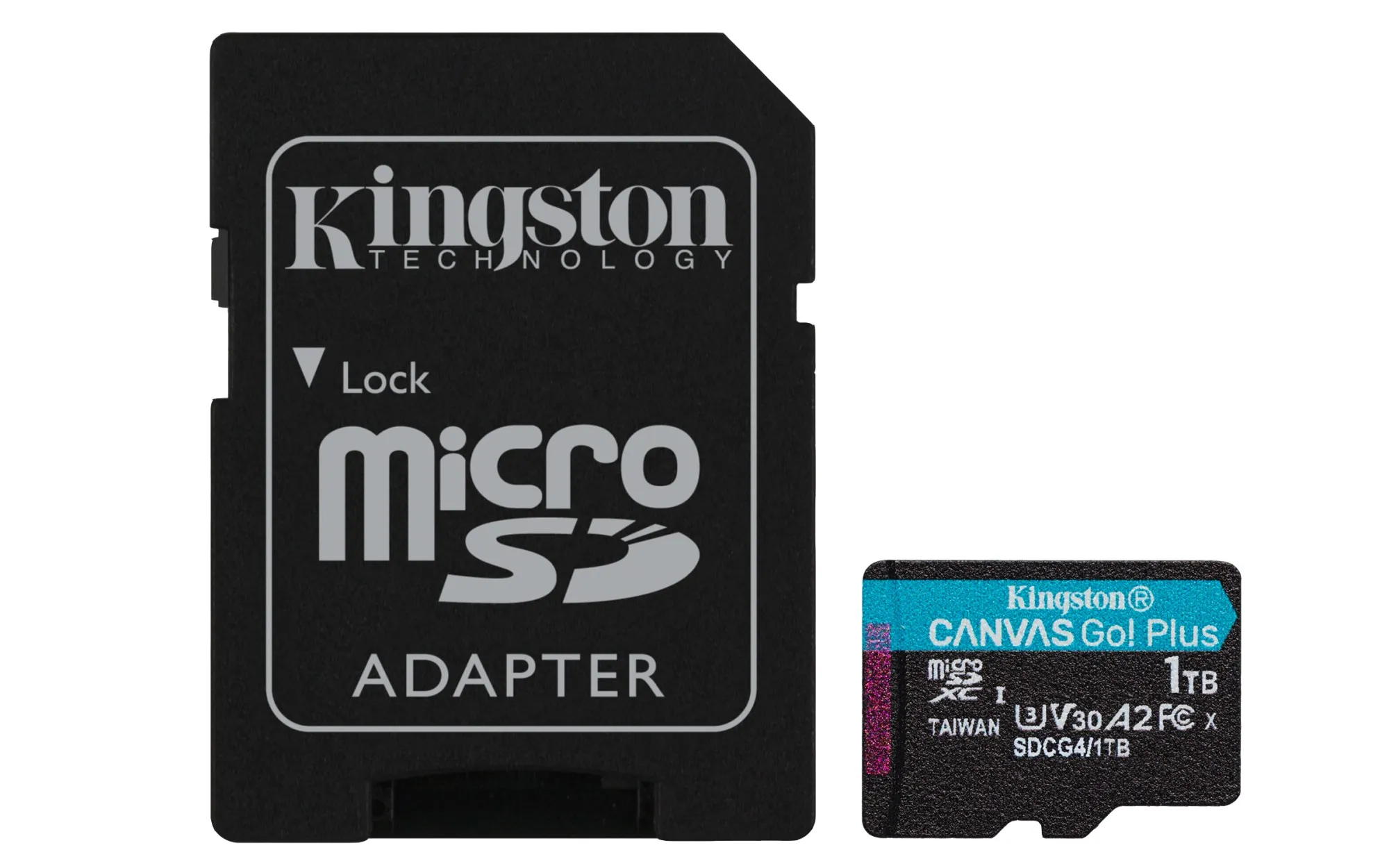 Kingston Technology Scheda microSDXC Canvas Go Plus Gen4 200MB/s A2 U3 V30 da 1 TB + adattatore - immagine 1