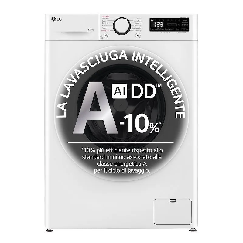 Lg Lavasciuga Slim 8/5kg D2R3S08NSWW Bianco - immagine 1