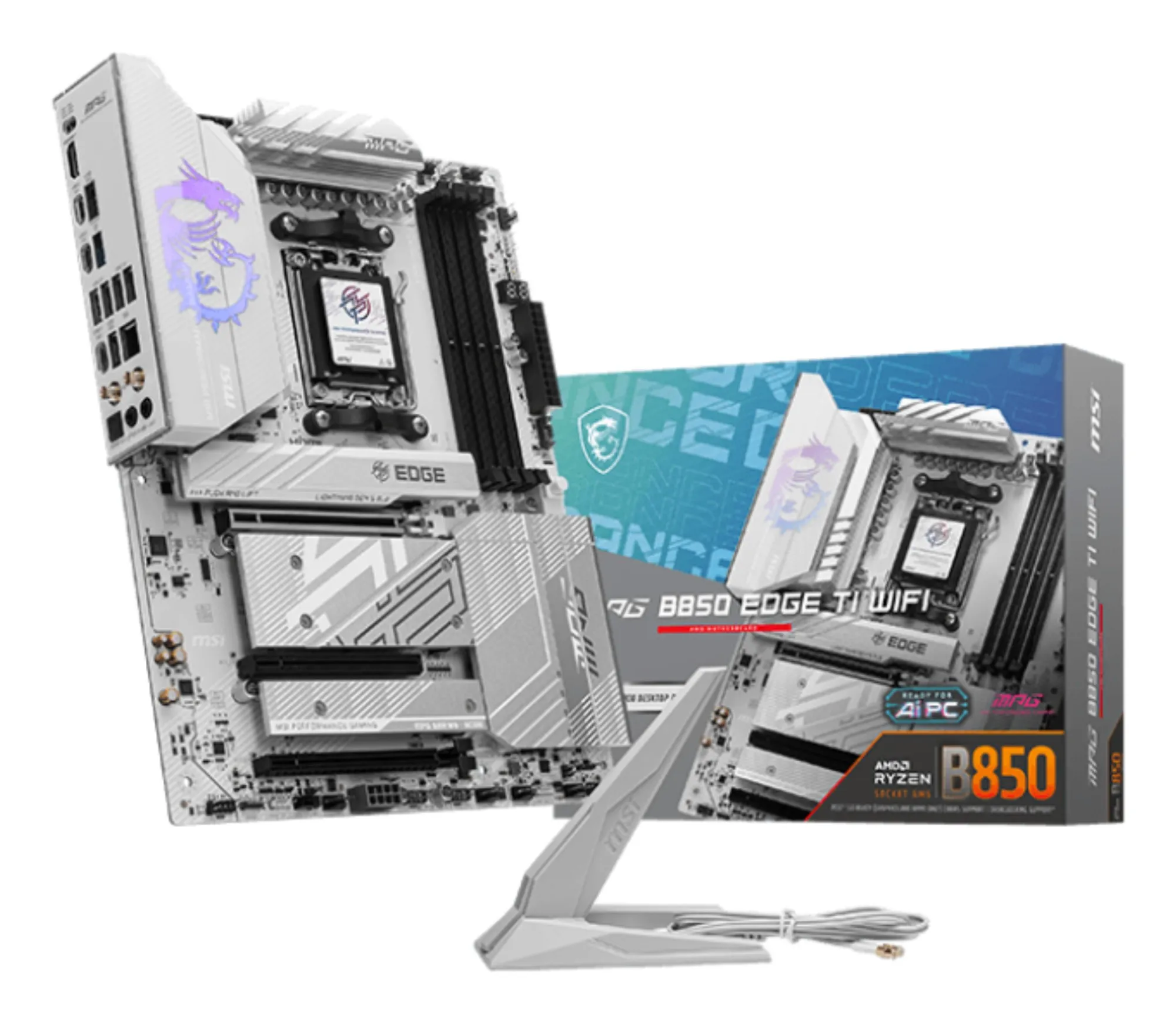 Msi Mb Amd Mpg B850 Edge Ti Wifi Atx Am5 Ddr5 3Pci-Ex16 4Sata3 - immagine 1