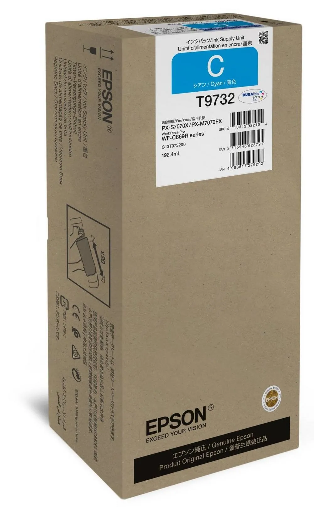 Epson Cart. Ink Ciano Per Pro Wf-C869R - immagine 1