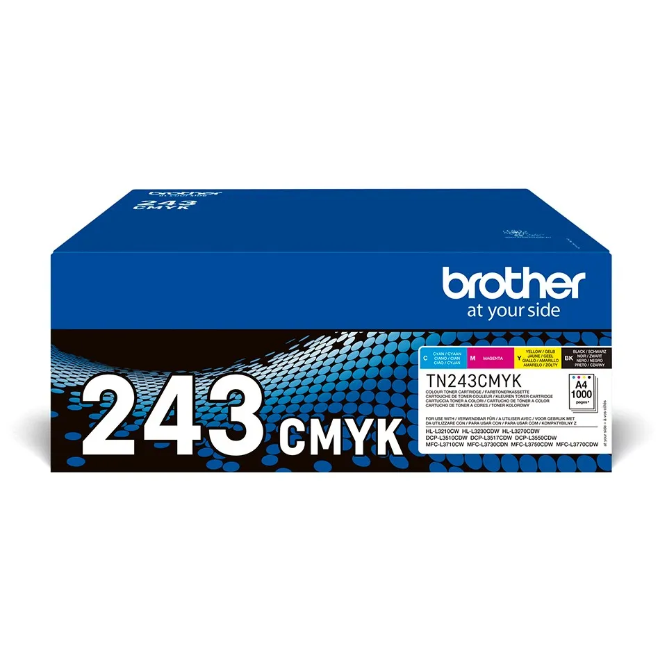 Toner Brother Tn243Cmyk Multipack Per Hl L3210Cw 4X1.000Pg - immagine 1