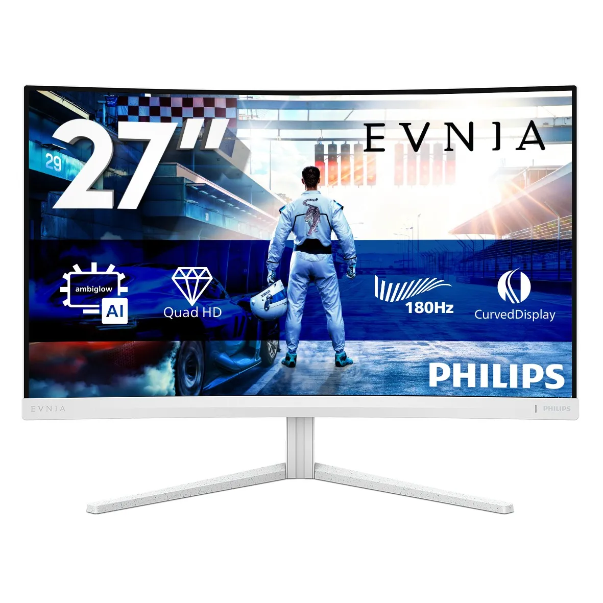 Mon 27Ips 2K 180Hz Bianco Reg Alt 27M2C5501/00 2Hdmi Dp 1Ms - immagine 1
