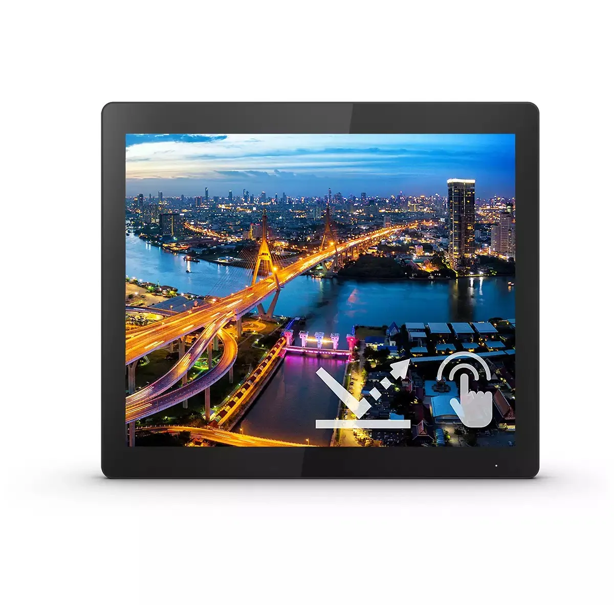 Mon Touch 15 Tn 4:3 Hdmi Dp Dvi Cc Vga Ip65 H7 Metal Fram Open Frame - immagine 1