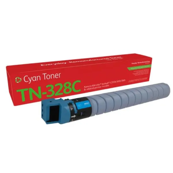 Xerox Everyday Remanufactured Toner Replaces Konica Minolta TN-328C Cyan (AAV8450) 006R04932 - immagine 1
