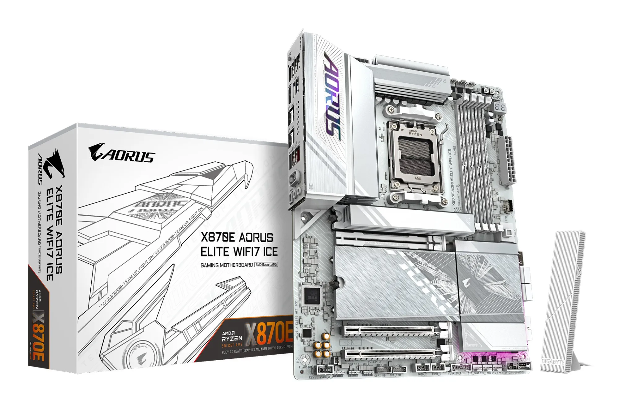 GIGABYTE X870E AORUS ELITE WIFI7 ICE Scheda madre - immagine 1