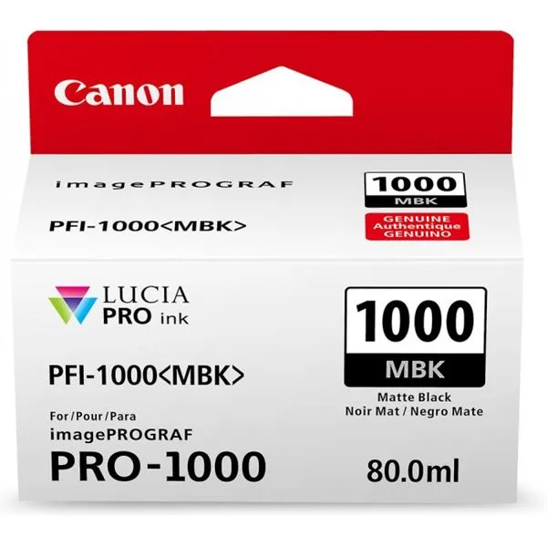 Canon Ink PFI-1000 Mbk Matt Black 0545C001AA - immagine 1