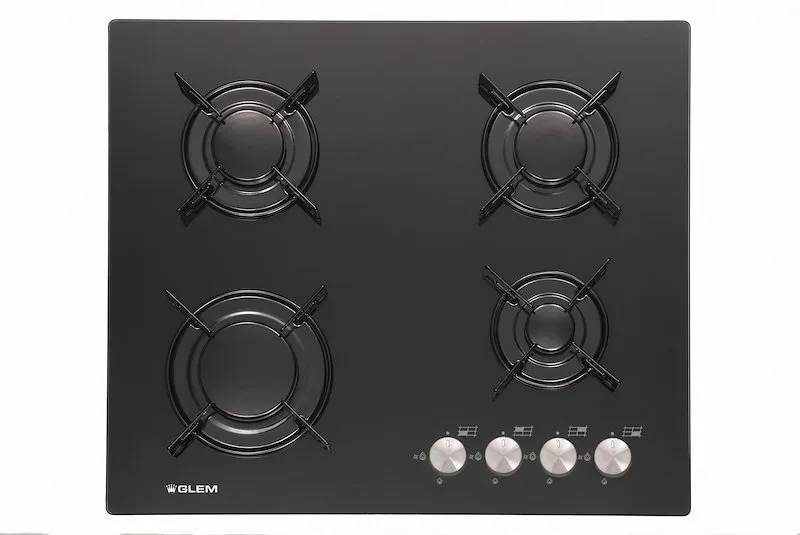 Glem piani cottura gas Gv64bk- nero - immagine 1