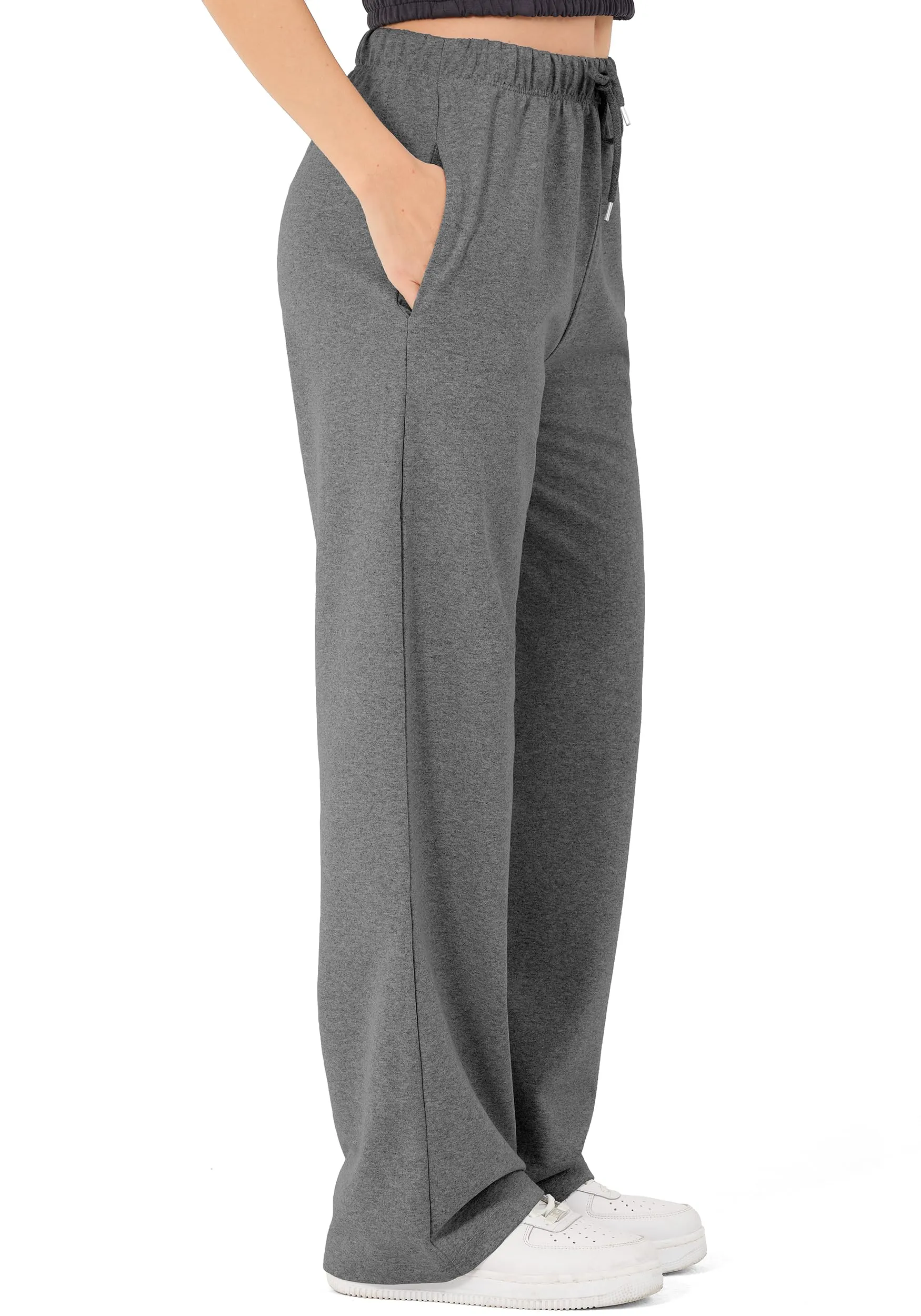 ROSS CAMP Pantaloni Tuta Donna Cotone – Pantaloni Sportivi Gamba Larga - immagine 1