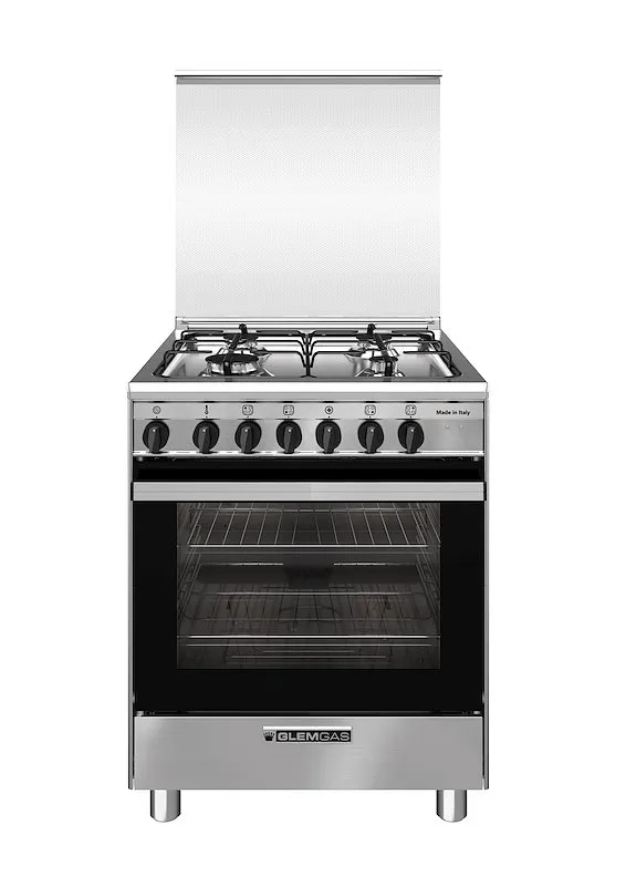 Glem Gas Cucina Piano Gas Forno Elettrico SA664MI6 Inox - immagine 1
