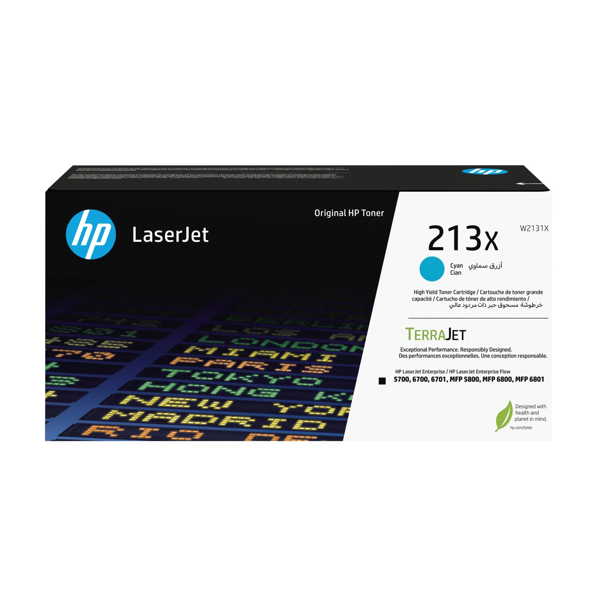 ORIGINALE HP toner ciano W2131X 213X 6000 pagine Cartuccia toner originale ciano ad alta capacit? LaserJet HP 213X - immagine 1