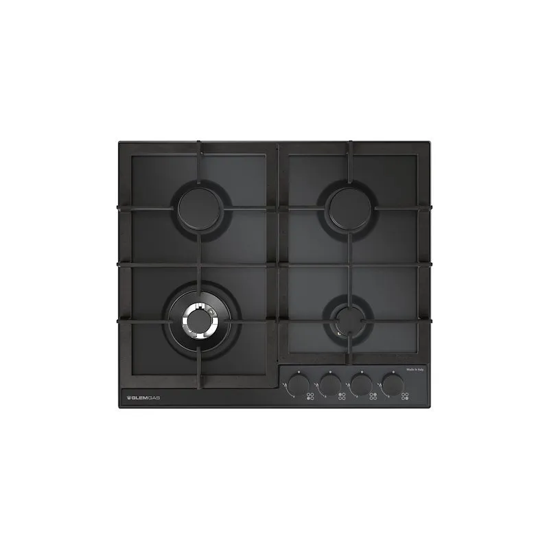 Glem Gas piano cottura a gas Gtp64thbk Nero opaco - immagine 1