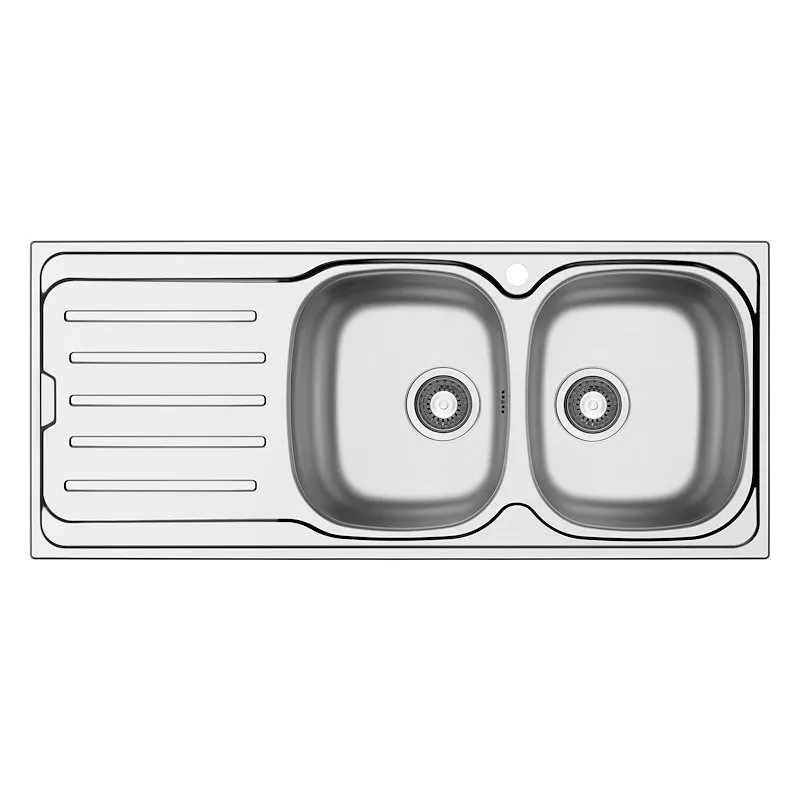 Glem Gas lavello Met162dx Inox - immagine 1