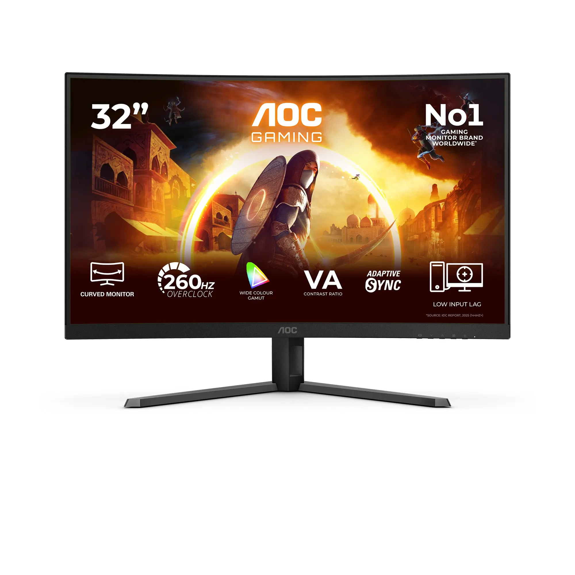 Mon 32Va Qhd 260Hz Curvo Aoc C32G42Ze 2Xhdmi Dp Gaming - immagine 1