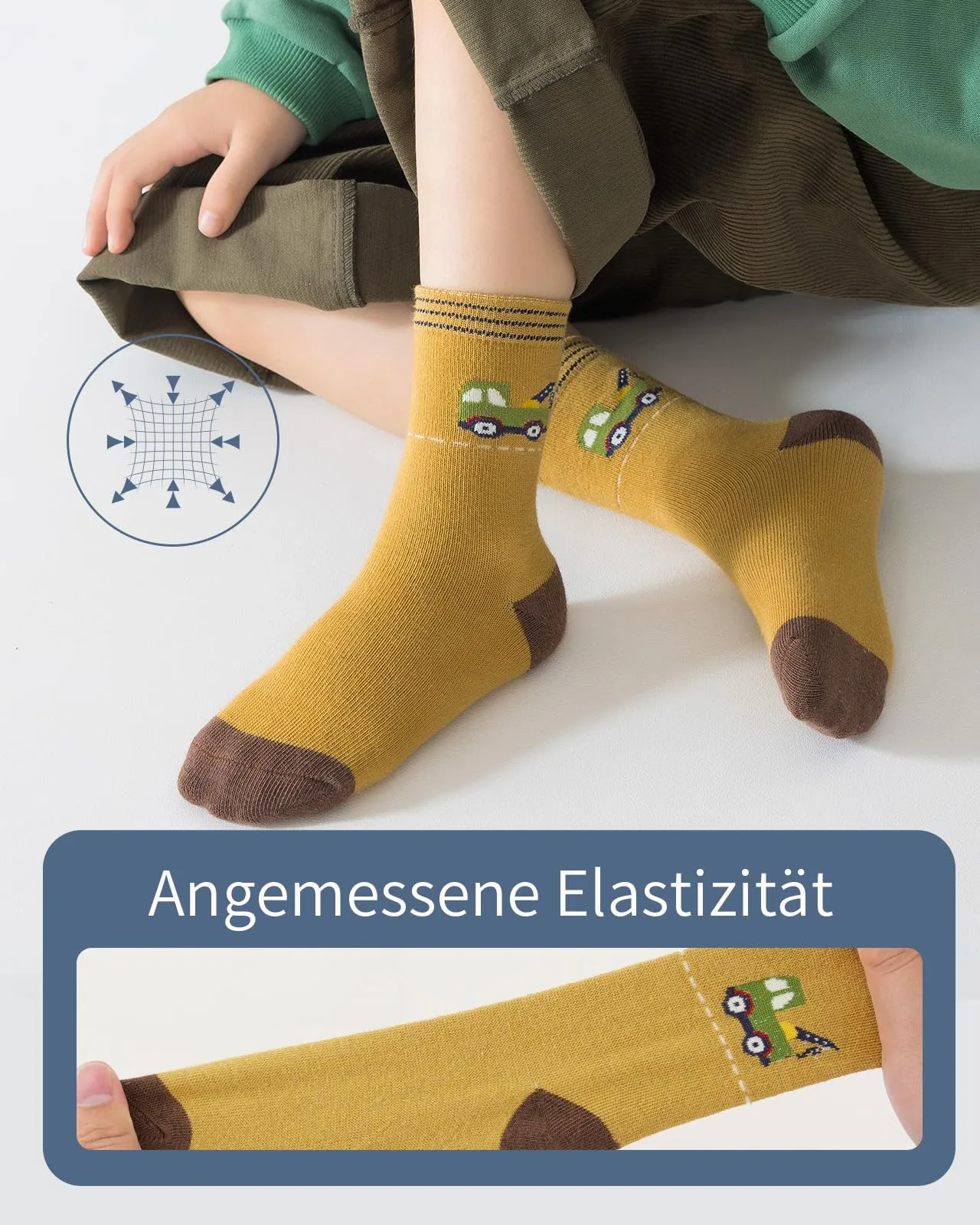 Kyopp 10 Paia Calzini per Bambini e Ragazze e Ragazzi Divertenti Calzini Animali in Cotone Unisex per Crew Socks 21-37 - immagine 3