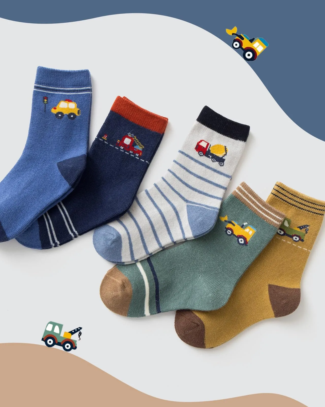 Kyopp 10 Paia Calzini per Bambini e Ragazze e Ragazzi Divertenti Calzini Animali in Cotone Unisex per Crew Socks 21-37 - immagine 7