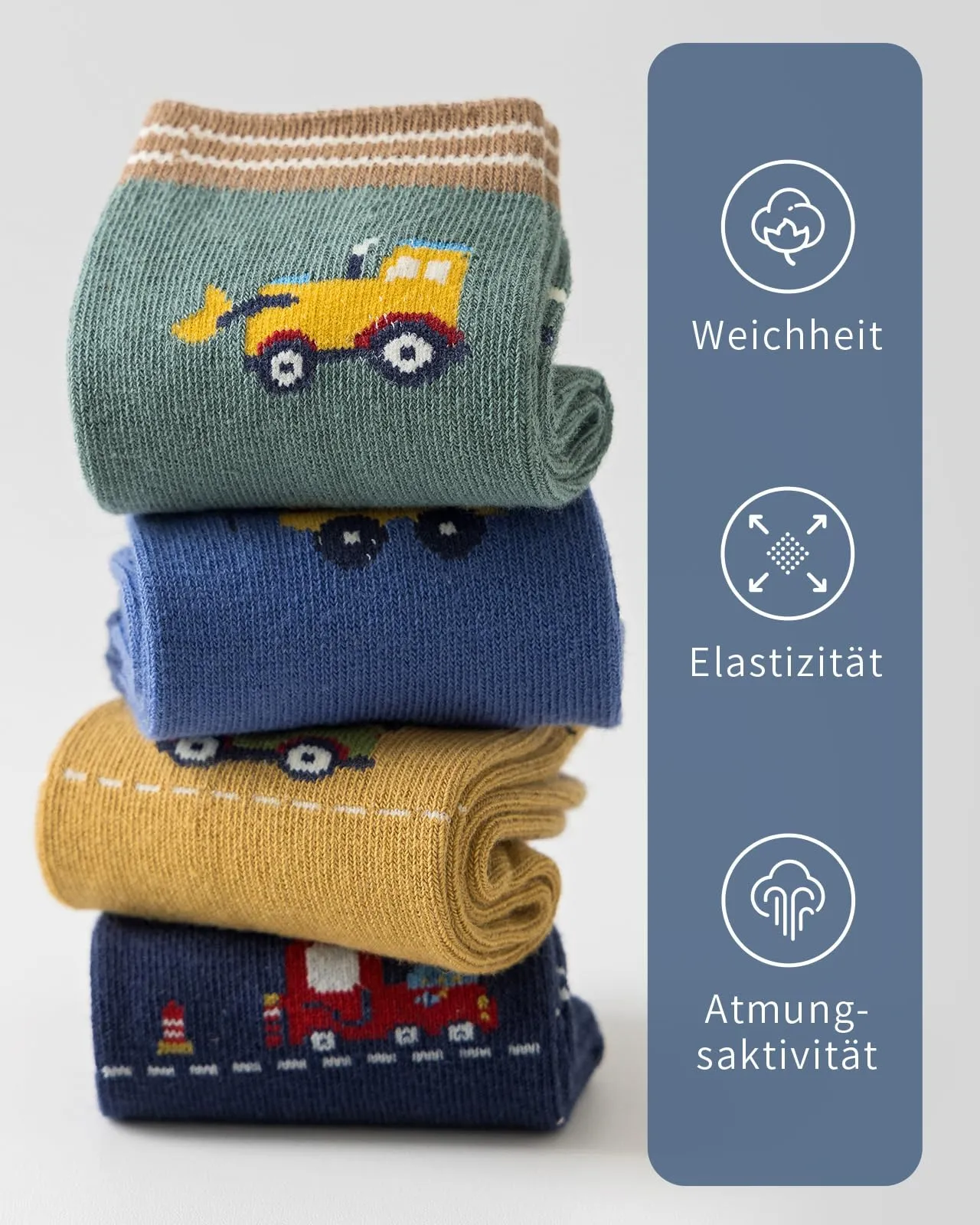 Kyopp 10 Paia Calzini per Bambini e Ragazze e Ragazzi Divertenti Calzini Animali in Cotone Unisex per Crew Socks 21-37 - immagine 4