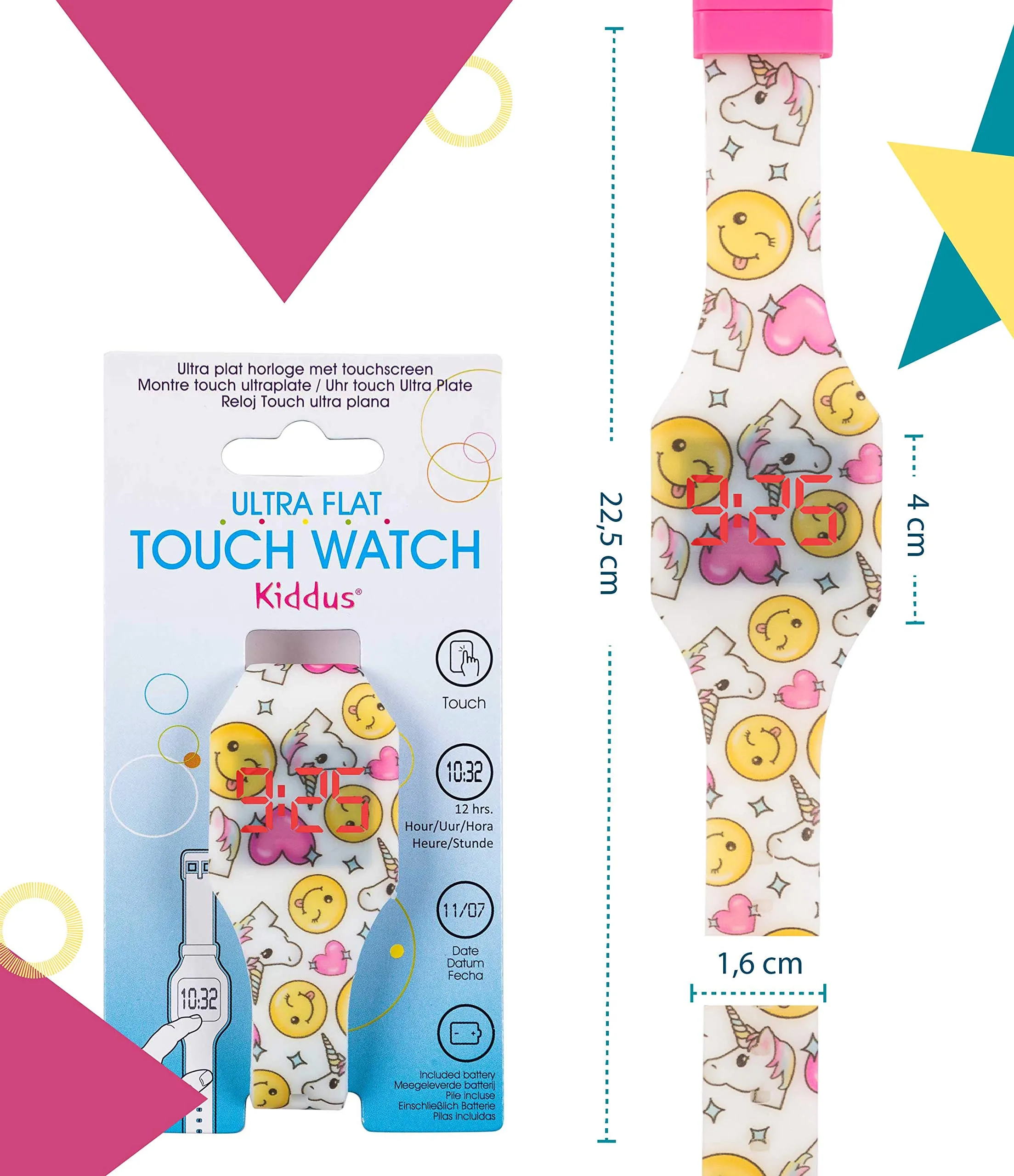 Kiddus Orologio LED Digitale per Bambini: Orologio da Polso in Silicone Morbido per Bambini e Bambine, Batteria Giapponese Sostituibile a Lunga Durata, Leggero - immagine 5