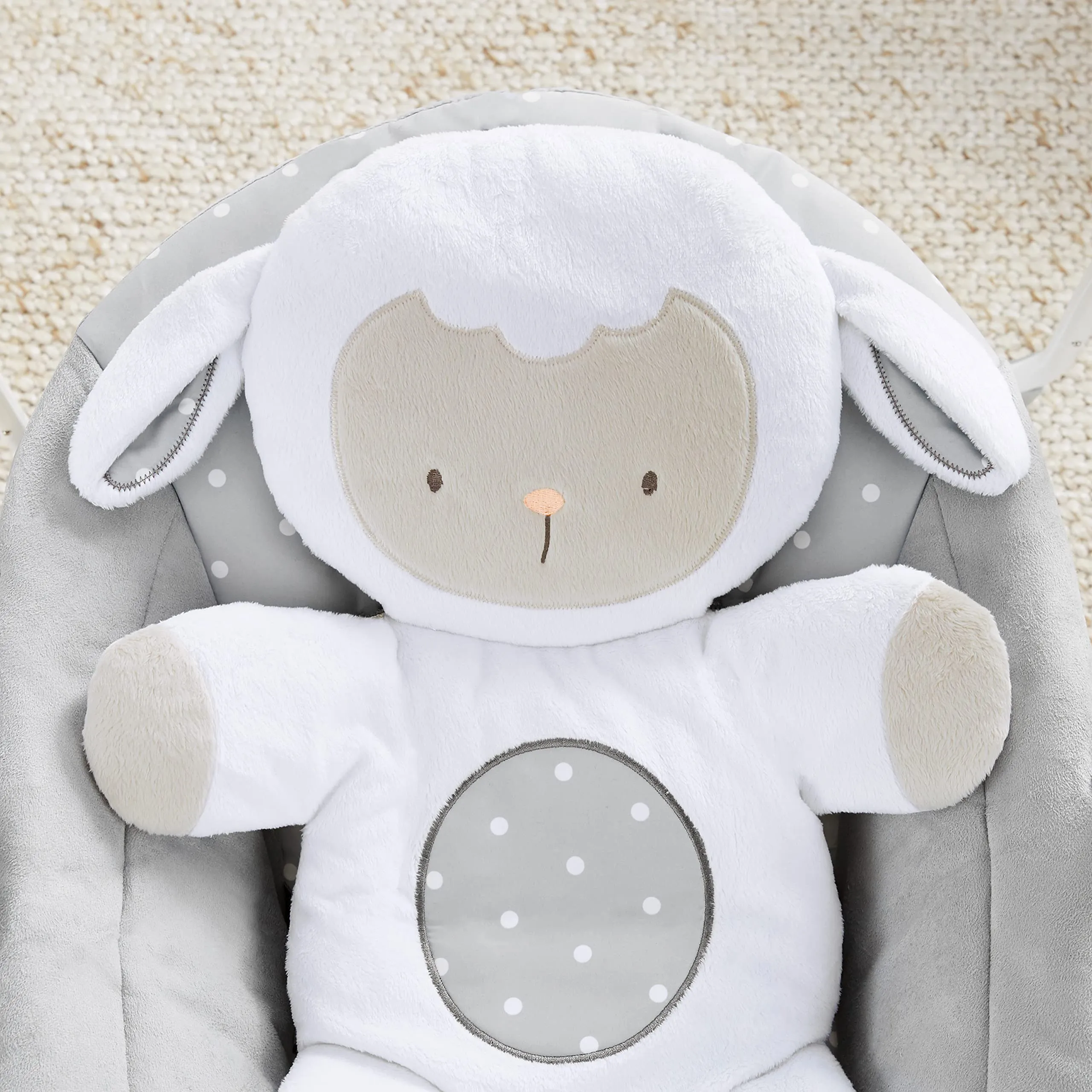 Ingenuity Comfort 2 Go Altalena compatta portatile a 6 velocità con musica, pieghevole, 0-9 mesi (Cuddle Lamb) - immagine 8