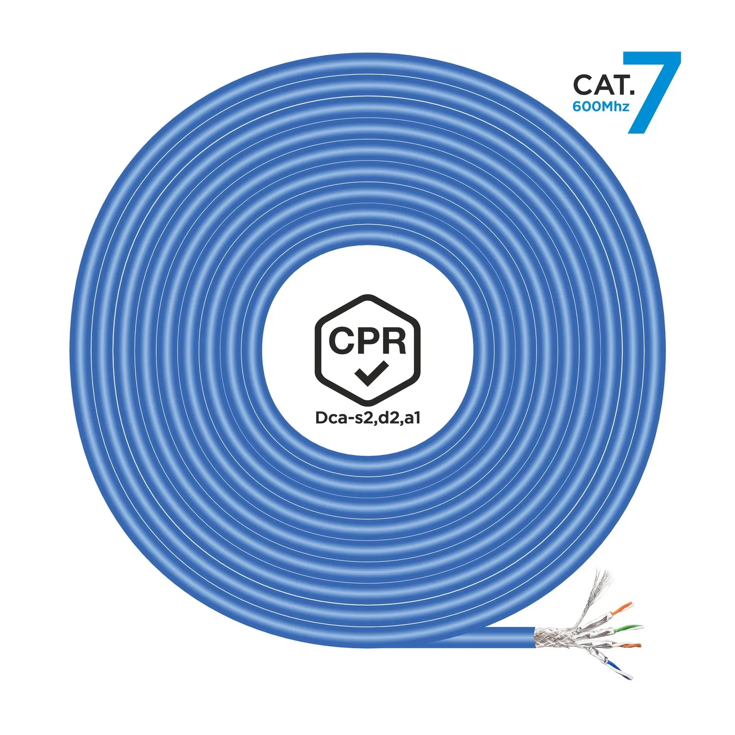 AISENS A146-0665 cavo di rete Blu 305 m Cat7 SF/UTP (S-FTP) - immagine 1