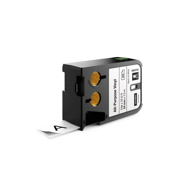 Dymo Nastro Xtl In Vinile Da 24mmx7mt Nero/Bianco 1868753 - immagine 1