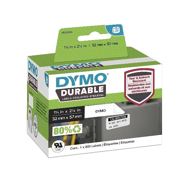 Dymo Etichette Lw Durable Mutliuso 57x32 Mm - Bianco Permanente 800 X 1 rotolo/i 2112289 - immagine 1