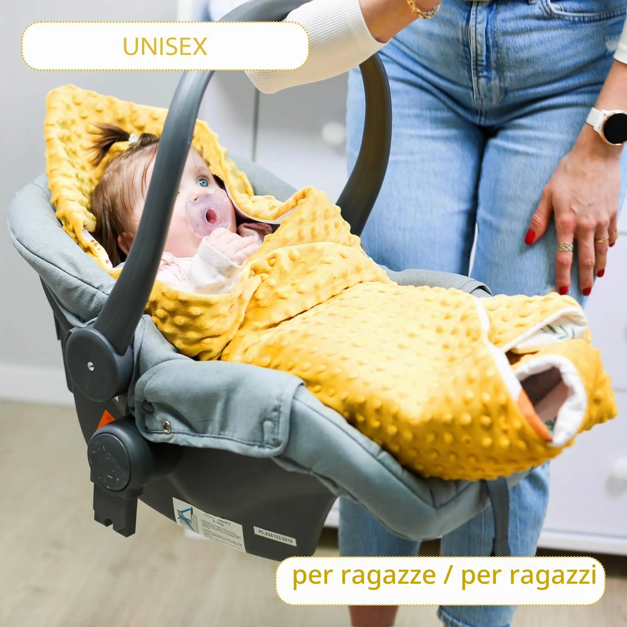 Copertina Minky passeggino neonato tutto l'anno 90×90 cm - immagine 6
