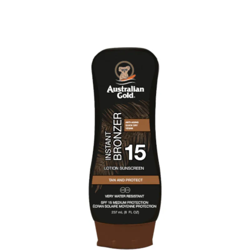 Australian Gold Instant Bronzer Lotion Sunscreen SPF 15 - 237 ML - immagine 1
