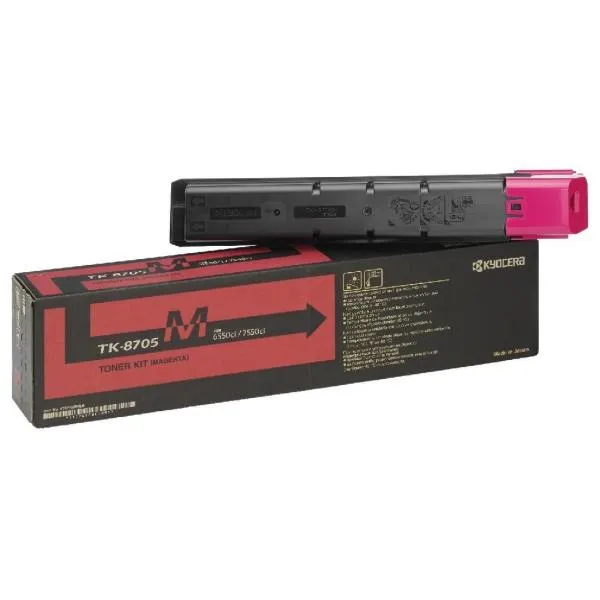 Kyocera Toner Magenta TK-8705M Pertaskalfa 6550CI/7550CI Da 30.000 Pagine In Formato A4 Con Copertura Del 5 Per Cento 1T02K9BNL0 - immagine 1