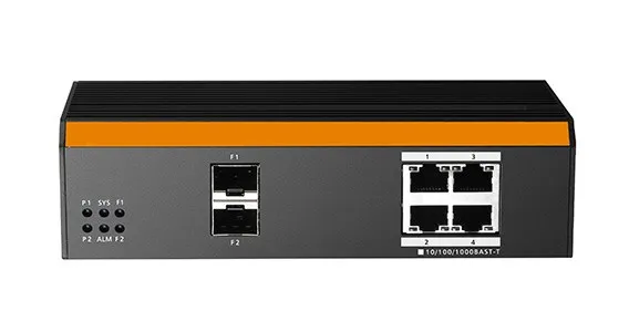 Switch 4P Gigabit Poe 2Sfp Industriale Managed Ip40 Duida Din - immagine 1