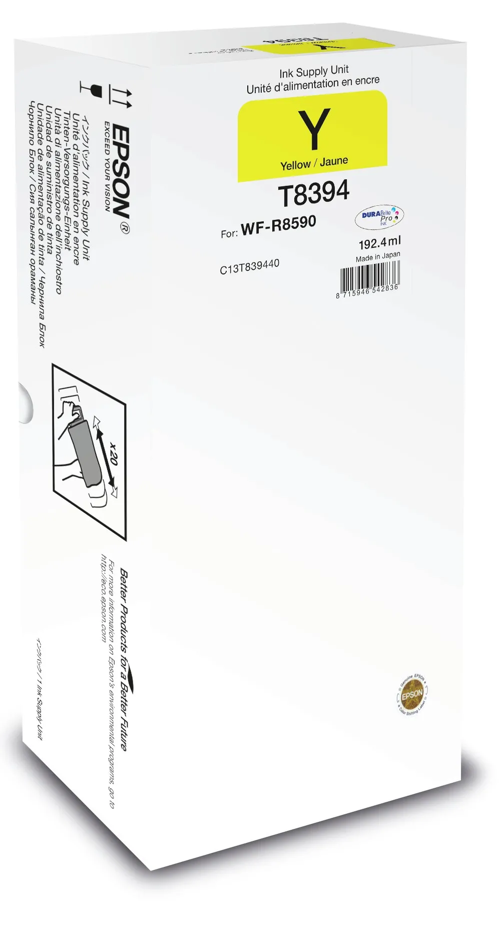 Epson Cart Ink Xl Originale Giallo Per Epson Workforce Pro Wf-R8590 - immagine 1