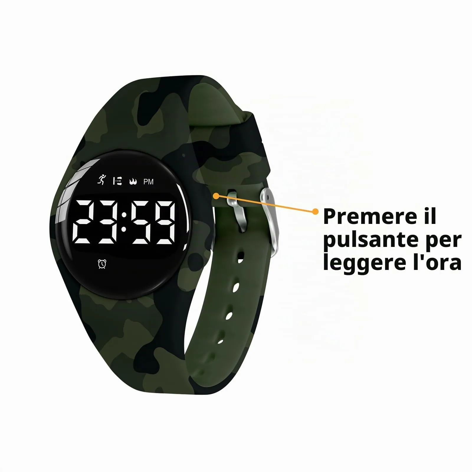 aswan watch Orologio Digitale Bambina Bambino con Contapassi,Calorie e Distanza senza App,Sveglia, Cronometro, Data, Luce-Orologio da polso Ragazza Ragazzo con Cinturino in Silicone - immagine 5