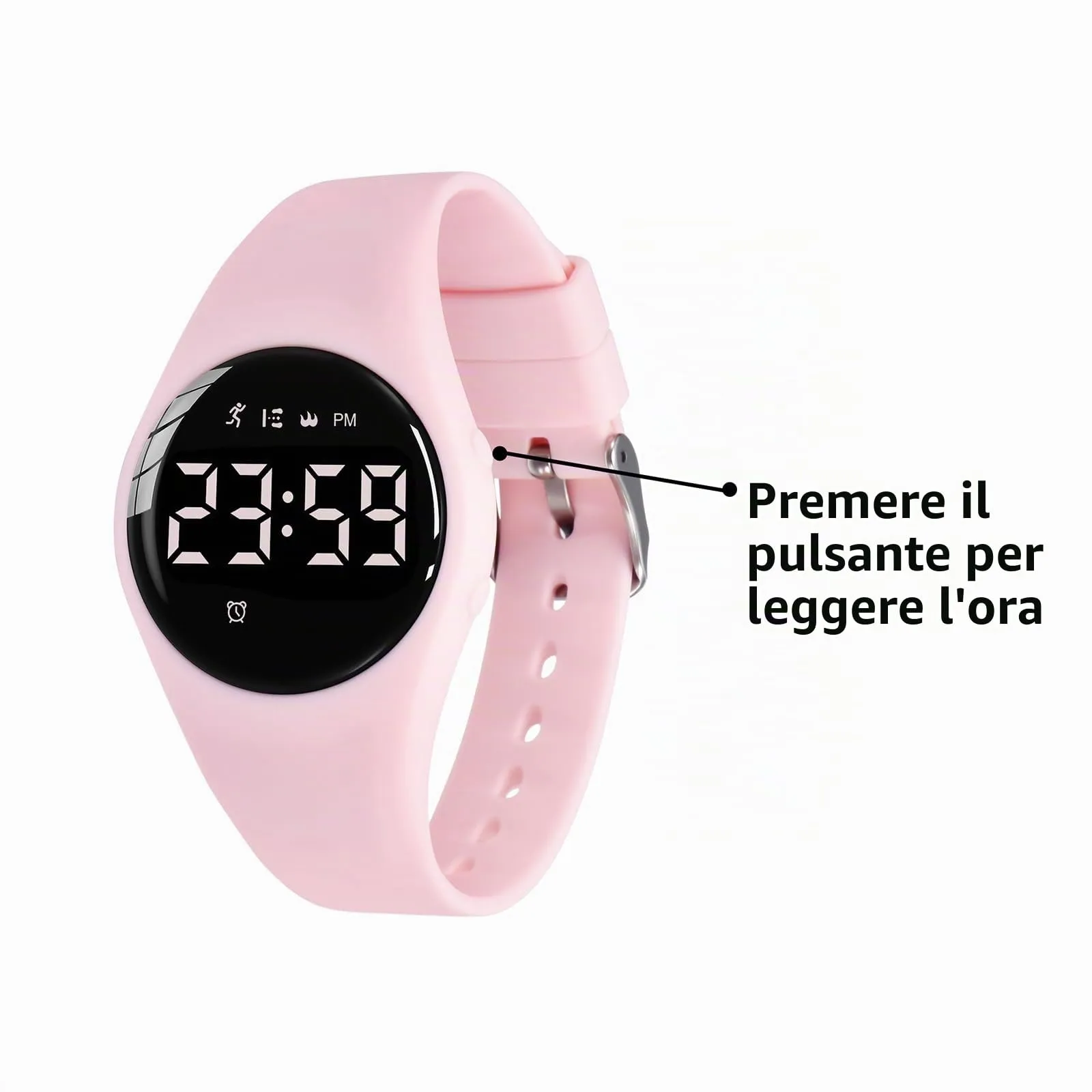aswan watch Orologio Digitale Bambina Bambino con Contapassi,Calorie e Distanza senza App,Sveglia, Cronometro, Data, Luce-Orologio da polso Ragazza Ragazzo con Cinturino in Silicone - immagine 5