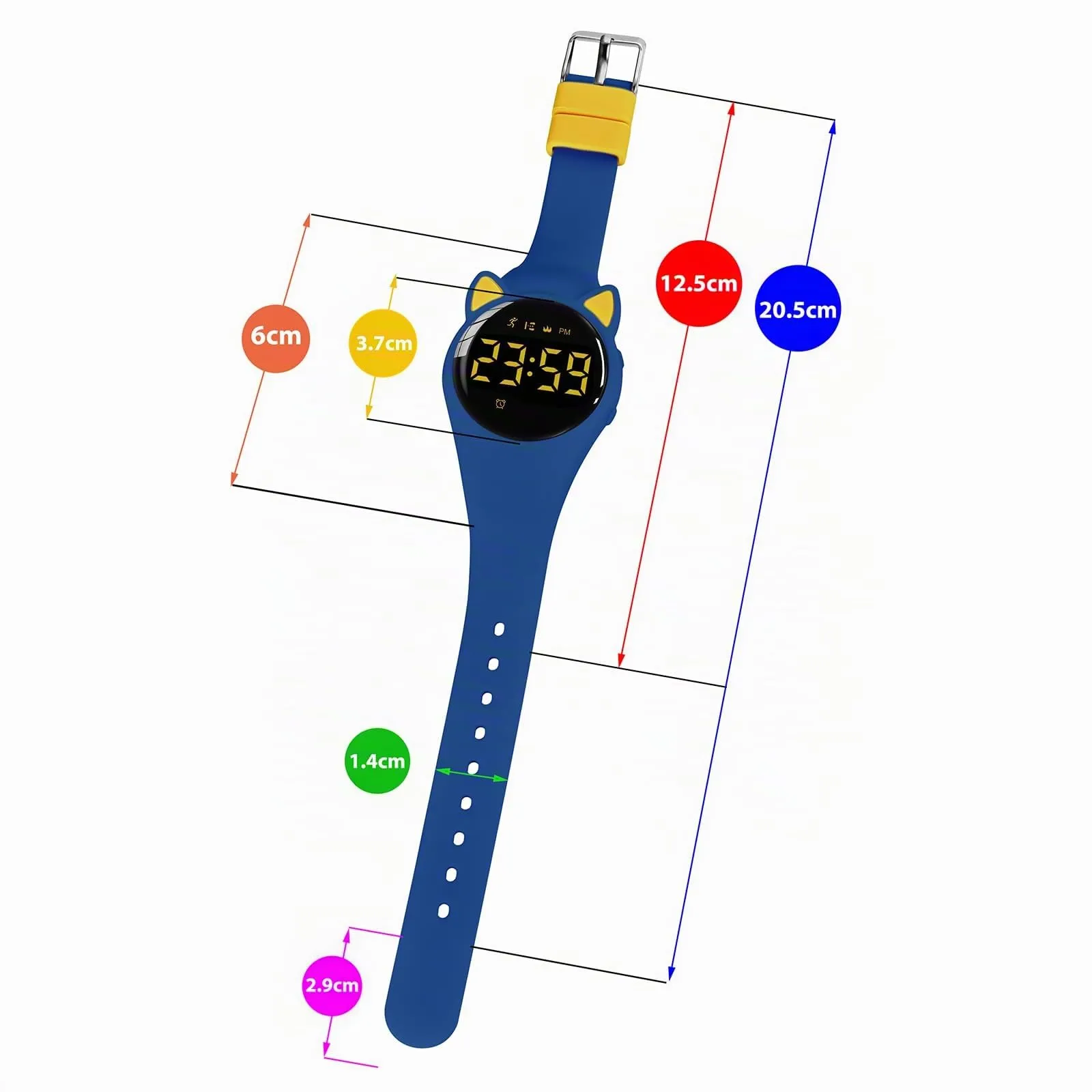 aswan watch Orologio Digitale Bambina Bambino con Contapassi,Calorie e Distanza senza App,Sveglia, Cronometro, Data, Luce-Orologio da polso Ragazza Ragazzo con Cinturino in Silicone - immagine 6