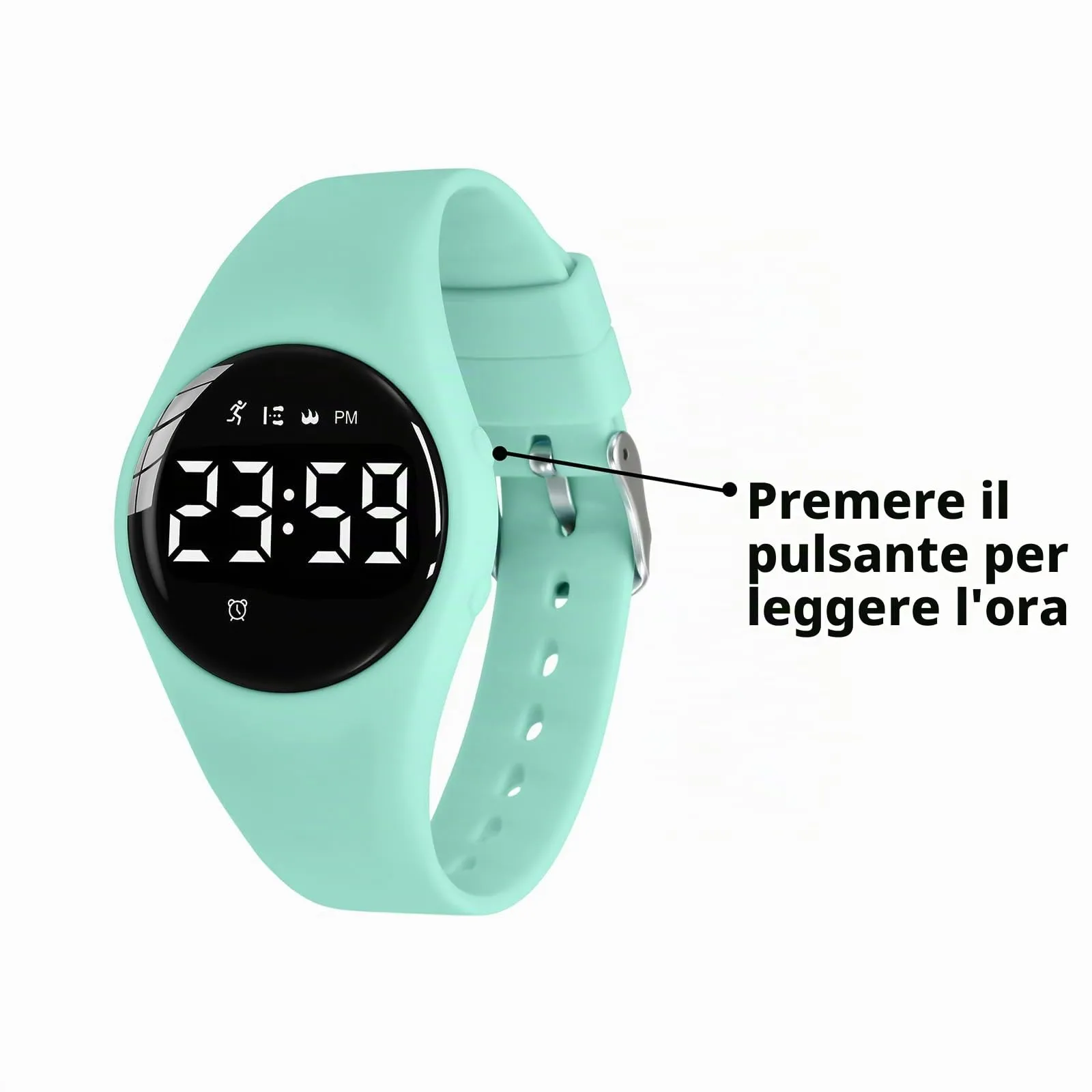 aswan watch Orologio Digitale Bambina Bambino con Contapassi,Calorie e Distanza senza App,Sveglia, Cronometro, Data, Luce-Orologio da polso Ragazza Ragazzo con Cinturino in Silicone - immagine 5