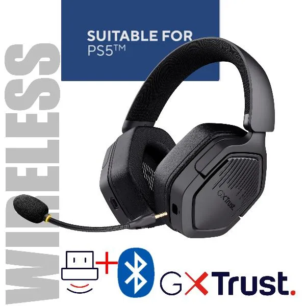 Trust GXT493PS Carus Wrls PS5 Headset Blk 25746 - immagine 1