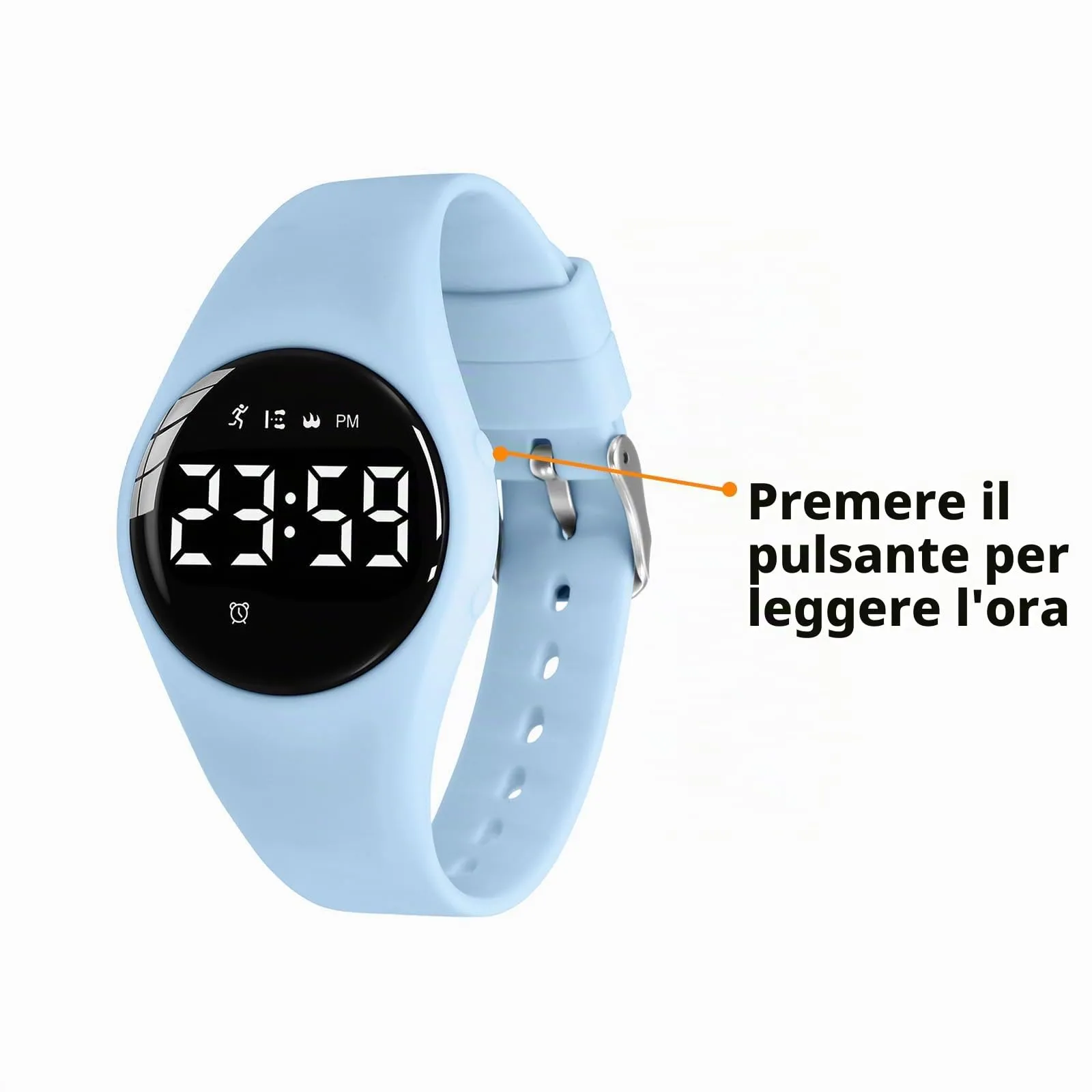 aswan watch Orologio Digitale Bambina Bambino con Contapassi,Calorie e Distanza senza App,Sveglia, Cronometro, Data, Luce-Orologio da polso Ragazza Ragazzo con Cinturino in Silicone - immagine 5