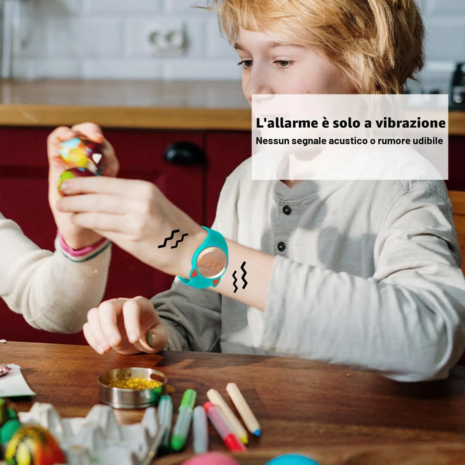 aswan watch Orologio Digitale Bambina Bambino con Contapassi,Calorie e Distanza senza App,Sveglia, Cronometro, Data, Luce-Orologio da polso Ragazza Ragazzo con Cinturino in Silicone - immagine 3